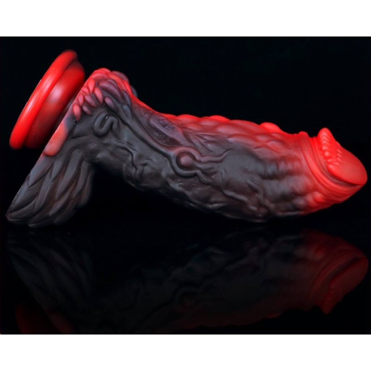 gode dragon yong 15 x 55cm noir rouge 2