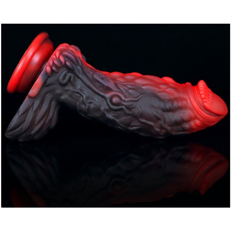 gode dragon yong 15 x 55cm noir rouge 2