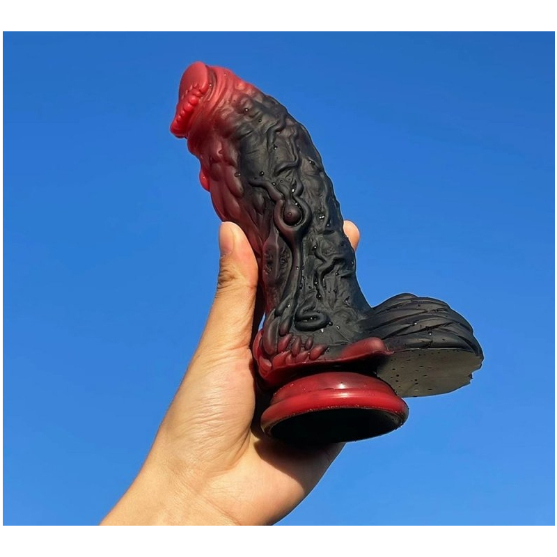 gode dragon yong 15 x 55cm noir rouge 4