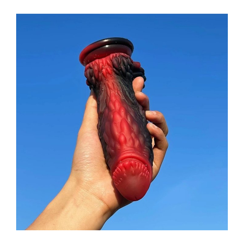 gode dragon yong 15 x 55cm noir rouge 5