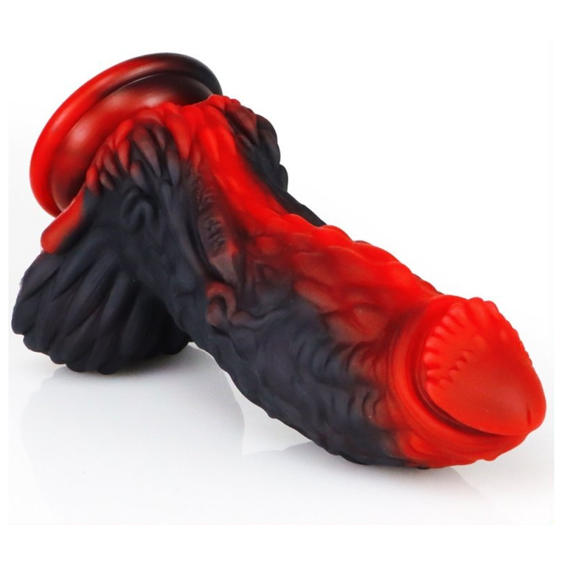 gode dragon yong 15 x 55cm noir rouge