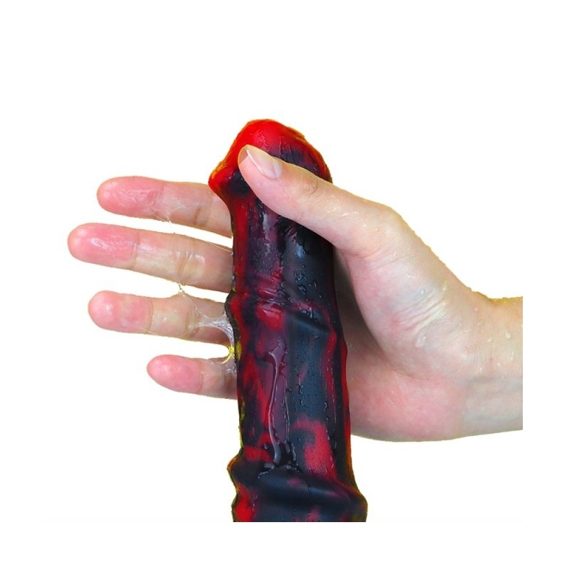 gode dragon zirg 22 x 5cm noir rouge 2
