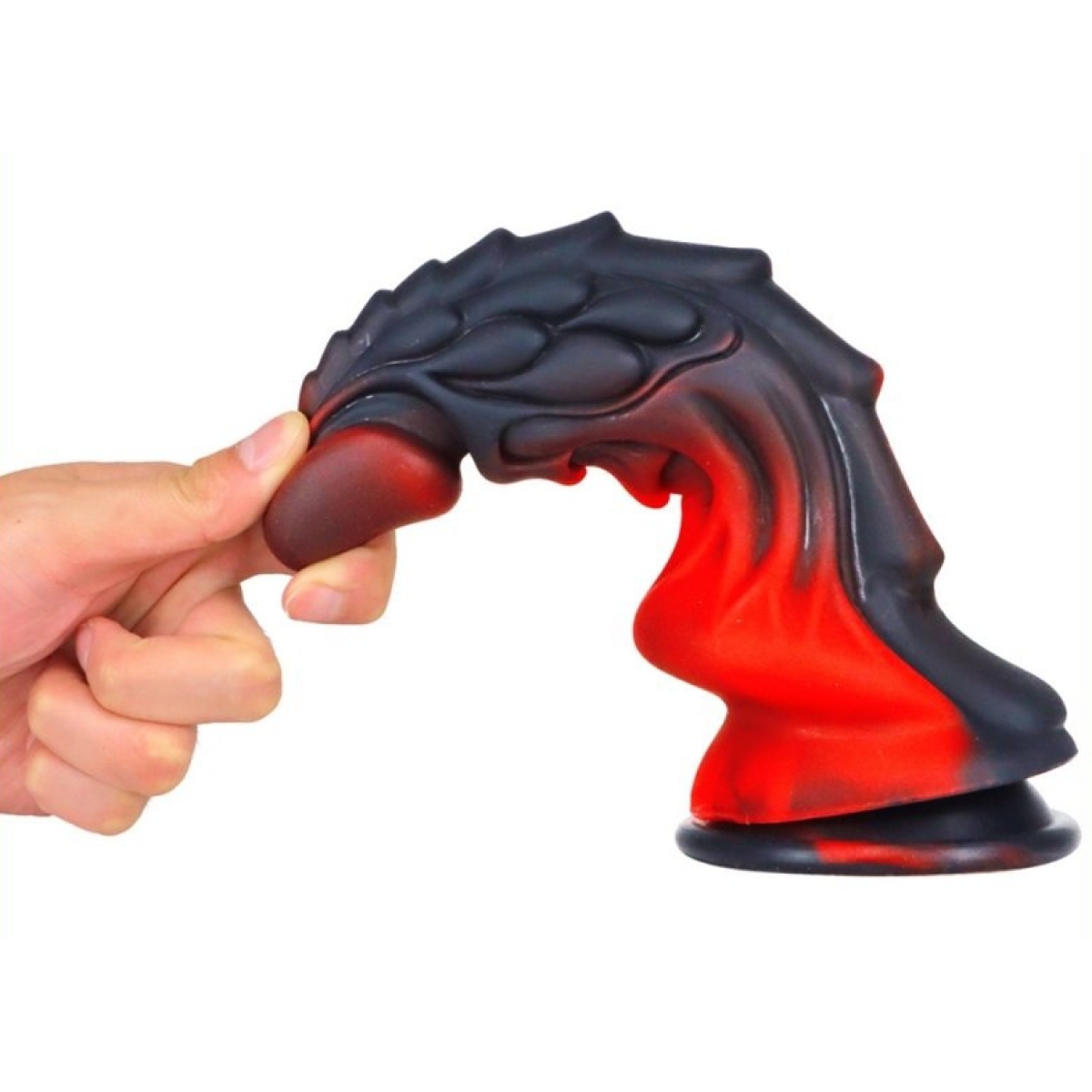 gode dragon zomay 18 x 6cm noir rouge 3