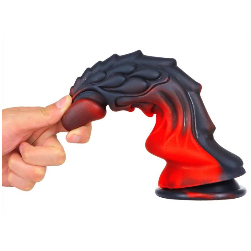 gode dragon zomay 18 x 6cm noir rouge 3