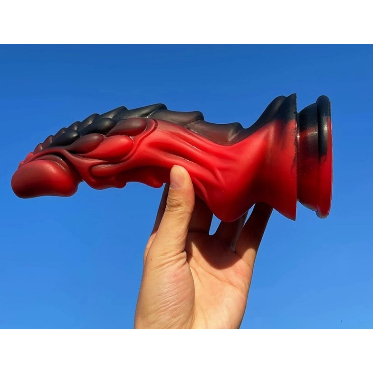 gode dragon zomay 18 x 6cm noir rouge 4