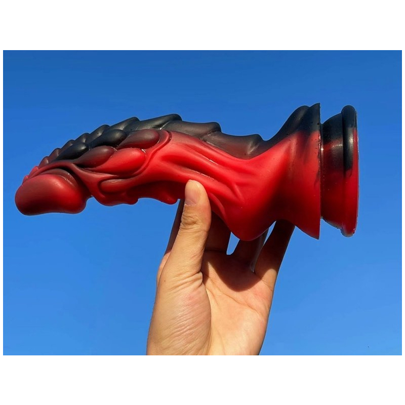 gode dragon zomay 18 x 6cm noir rouge 4