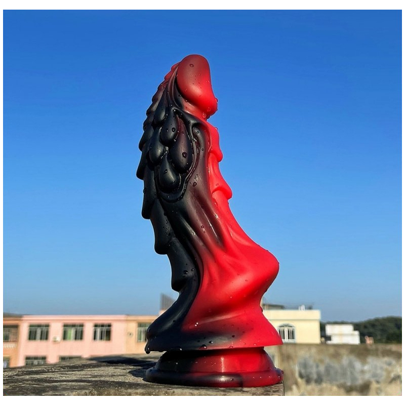 gode dragon zomay 18 x 6cm noir rouge 5