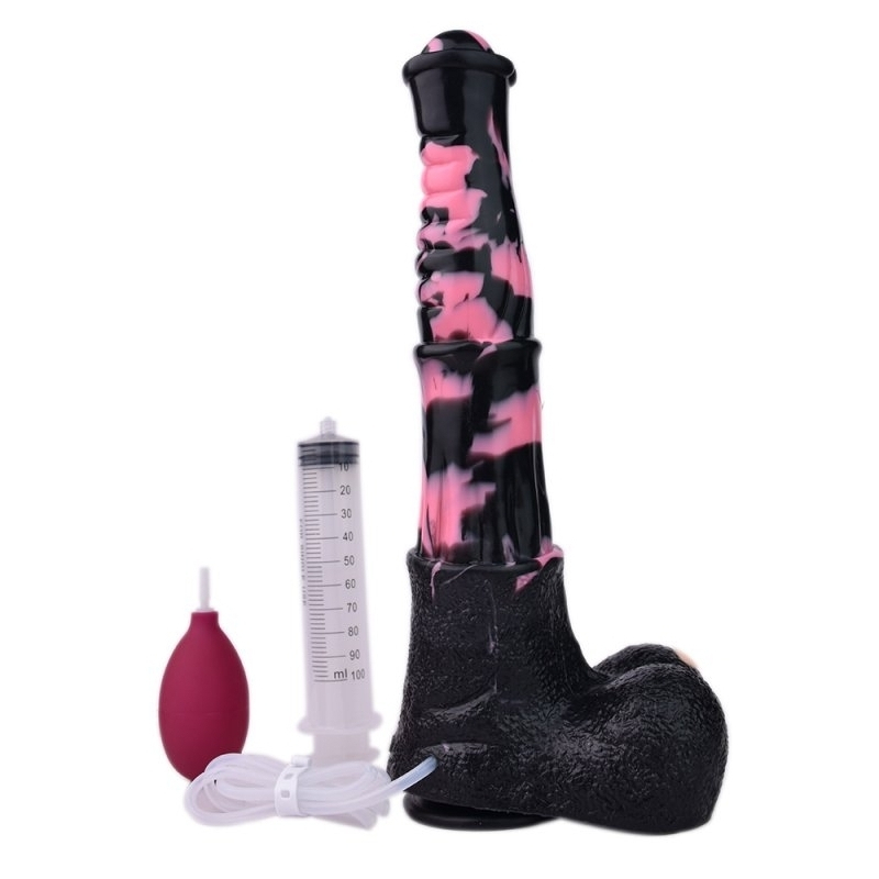 gode ejaculateur horse tinulf squirt l 28 x 65 cm noir rose 2
