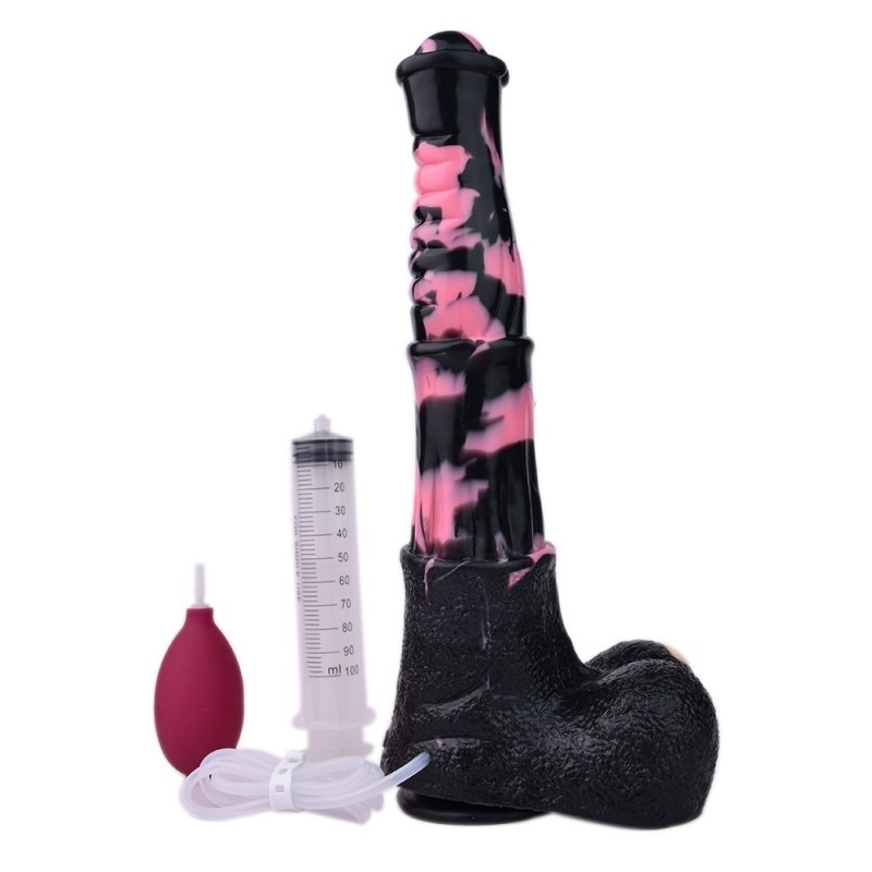 gode ejaculateur horse tinulf squirt m 19 x 5cm noir rose 2