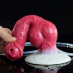 gode ejaculateur monster woofix 18 x 6cm rose 5