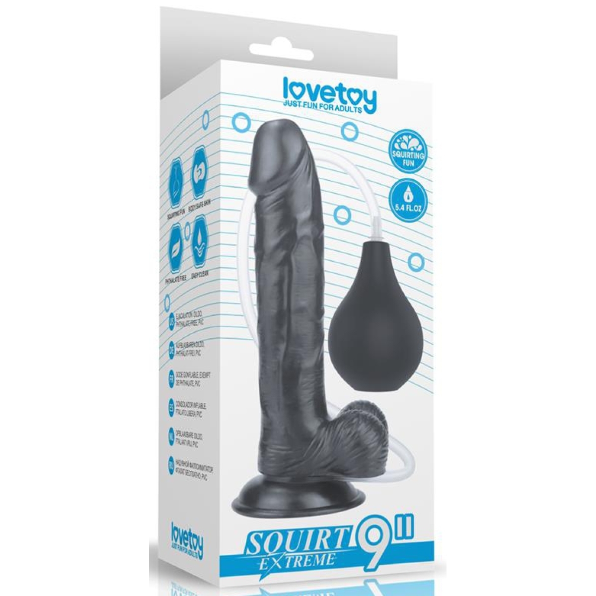 gode ejaculateur squirt 20 x 45cm noir 1