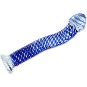 gode en verre blue wave 175 x 26 cm