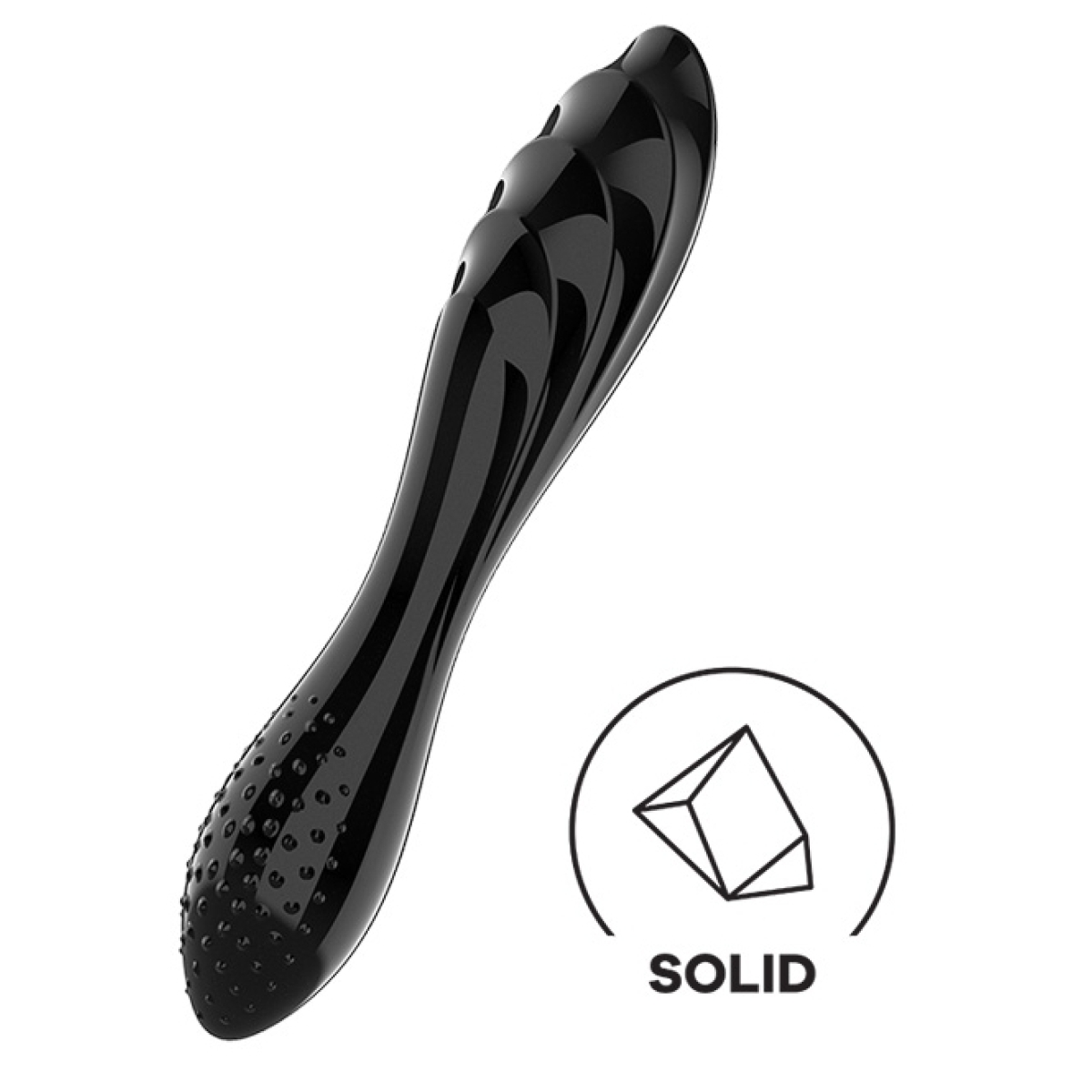 gode en verre dazzling crystal 1 18 x 36cm noir 5