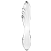 gode en verre dazzling crystal 1 18 x 36cm transparent scaled