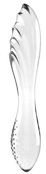 gode en verre dazzling crystal 1 18 x 36cm transparent scaled