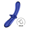 gode en verre double crystal 185 x 35cm bleu 4