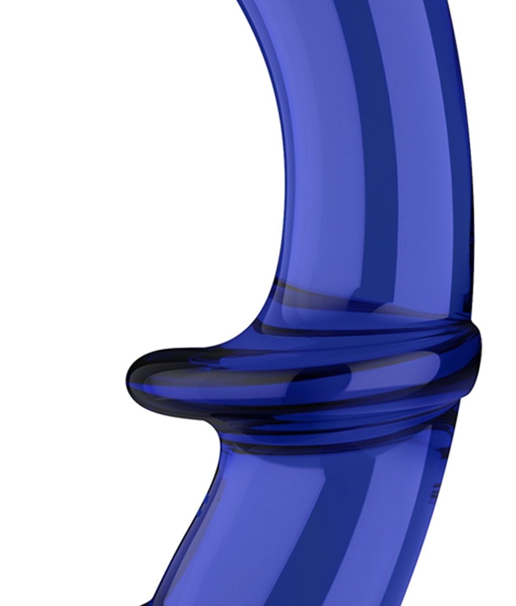gode en verre double crystal 185 x 35cm bleu scaled