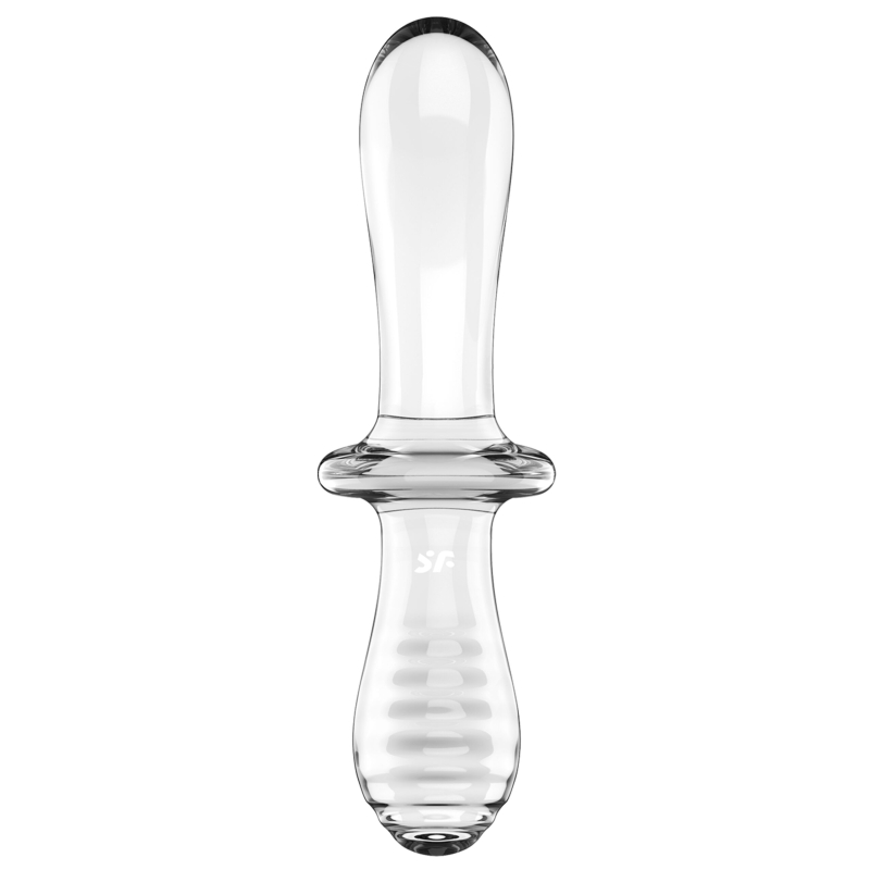 gode en verre double crystal 185 x 35cm transparent 2 scaled