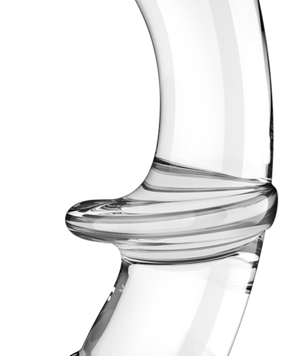gode en verre double crystal 185 x 35cm transparent scaled
