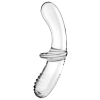 gode en verre double crystal 185 x 35cm transparent scaled