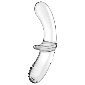 gode en verre double crystal 185 x 35cm transparent scaled