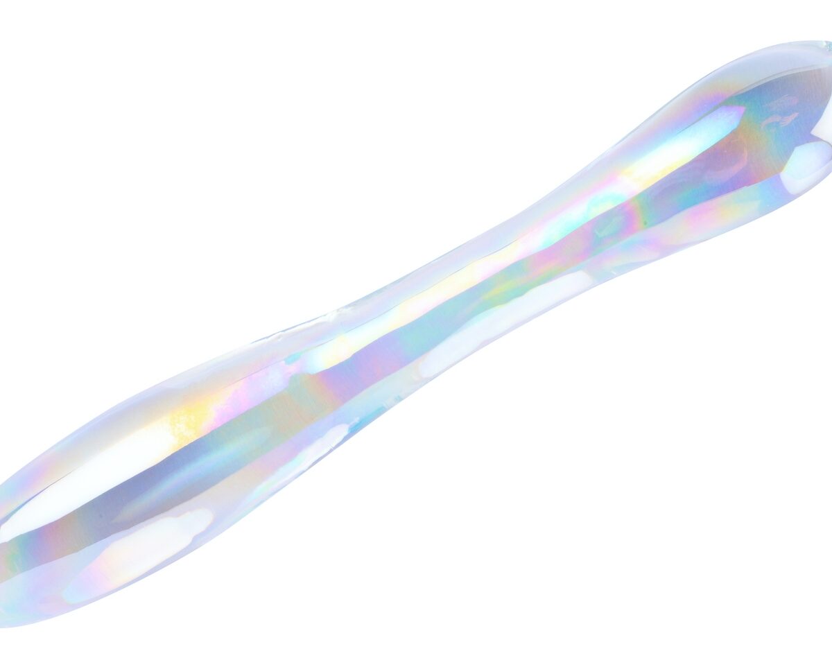 gode en verre double delight 22 x 36cm transparent