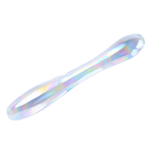 gode en verre double delight 22 x 36cm transparent