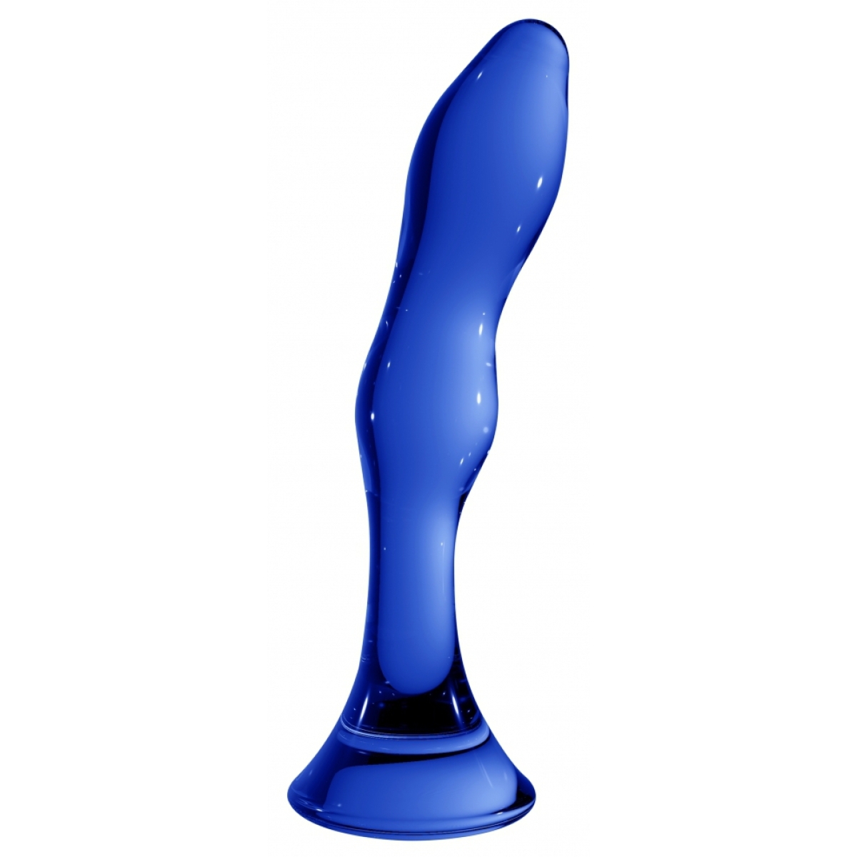 gode en verre gallant bleu 16 x 34cm