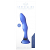 gode en verre gallant bleu 16 x 34cm 3