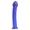 gode en verre lazuly 16 x 34cm bleu