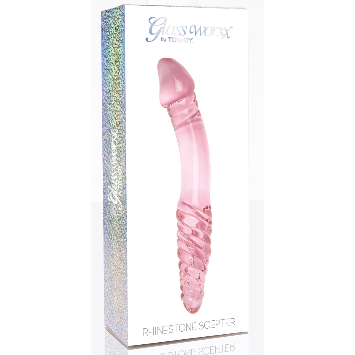 gode en verre rhinestone scepter 23 x 36cm rose 1