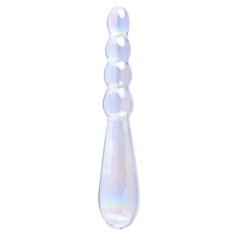 gode en verre rising ripples 18 x 35cm transparent 2