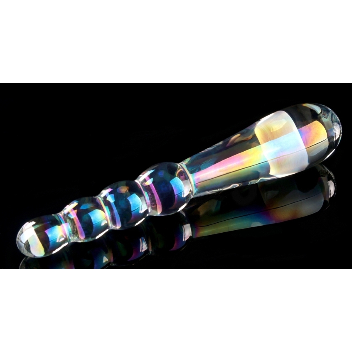 gode en verre rising ripples 18 x 35cm transparent 3