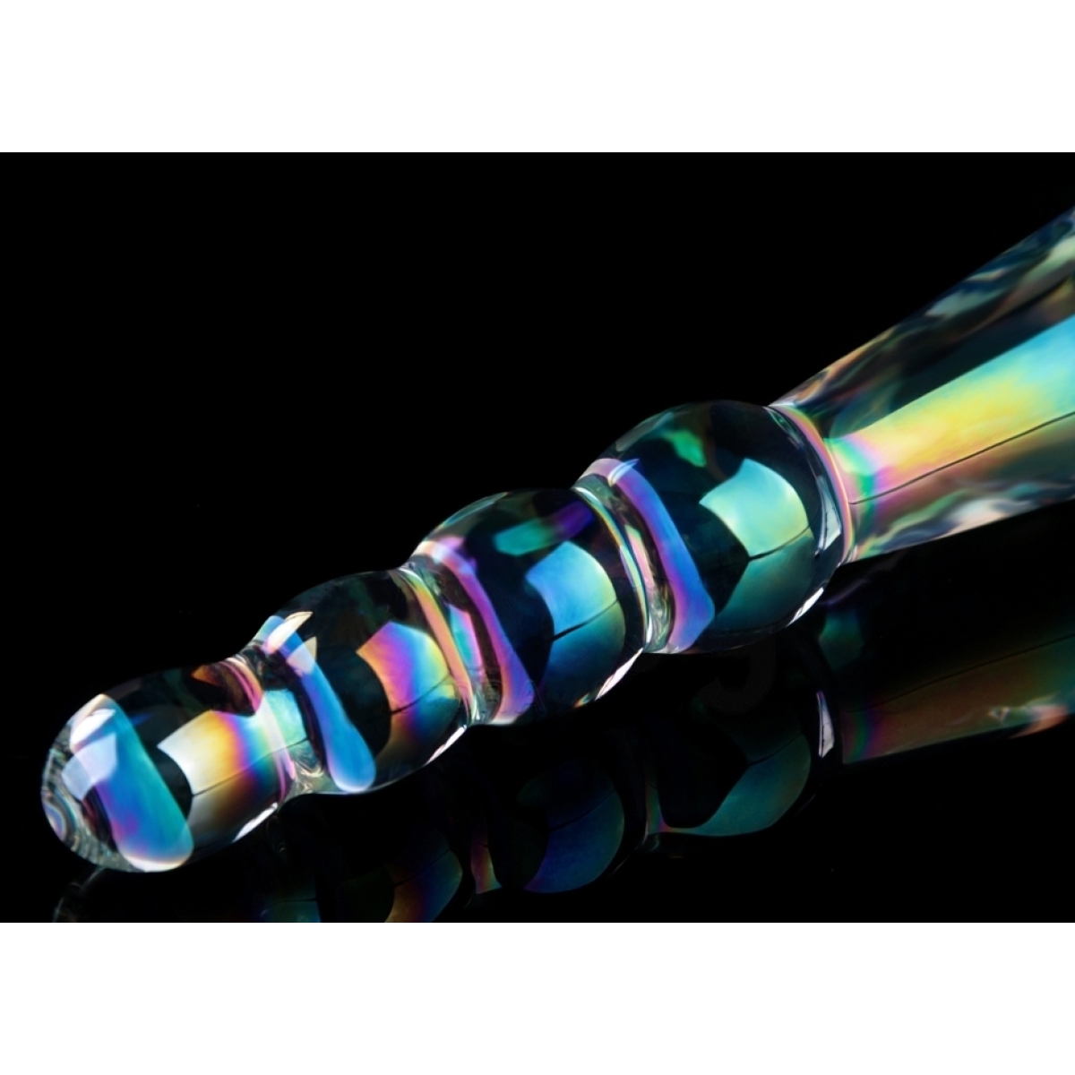 gode en verre rising ripples 18 x 35cm transparent 4