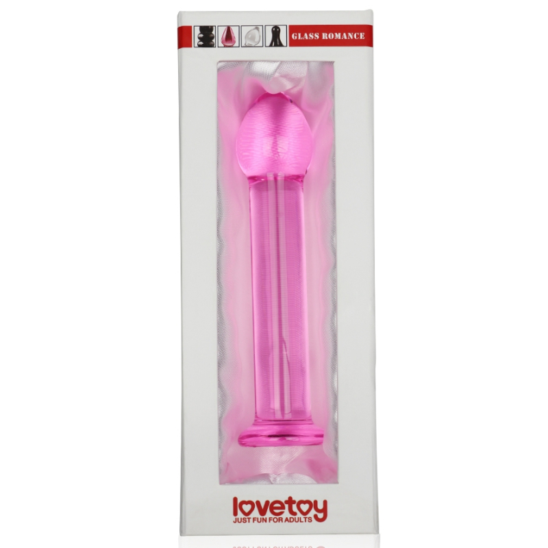 gode en verre romande right 15 x 33cm rose 1