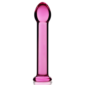 gode en verre romande right 15 x 33cm rose