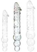 gode en verre threeball m 28 x 45cm