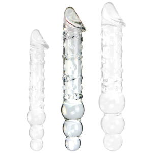 gode en verre threeball m 28 x 45cm