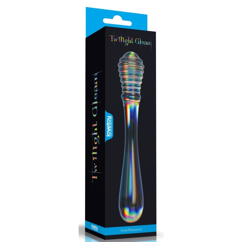 gode en verre twin pleasures 20 x 36cm transparent 1