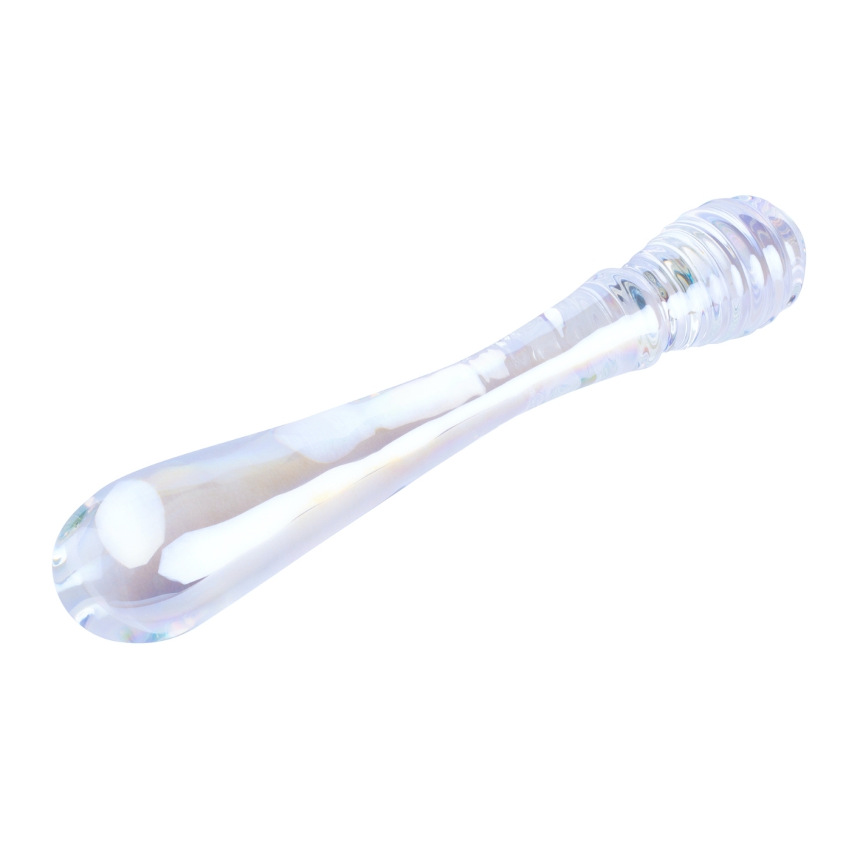 gode en verre twin pleasures 20 x 36cm transparent