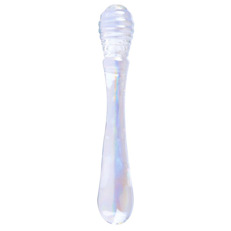 gode en verre twin pleasures 20 x 36cm transparent 2