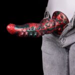 gode fantasy gakarix 20 x 55cm noir et rouge 3