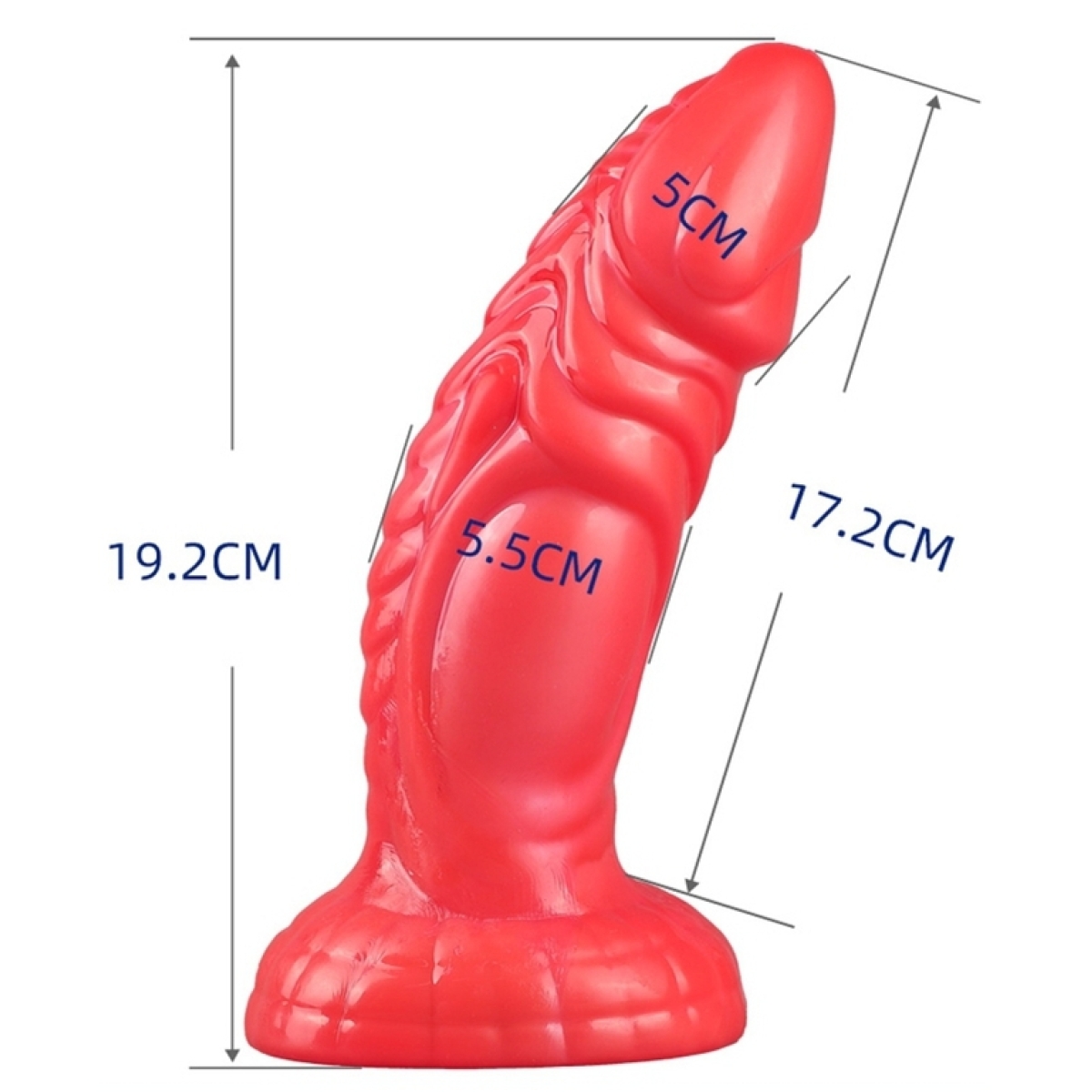 gode fantasy snaky 17 x 55cm rouge 5