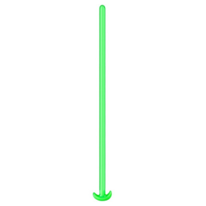 gode giant snake 100 x 3cm vert phosphorescent