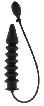 gode gonflable expert ribbed 28 x 6 cm noir