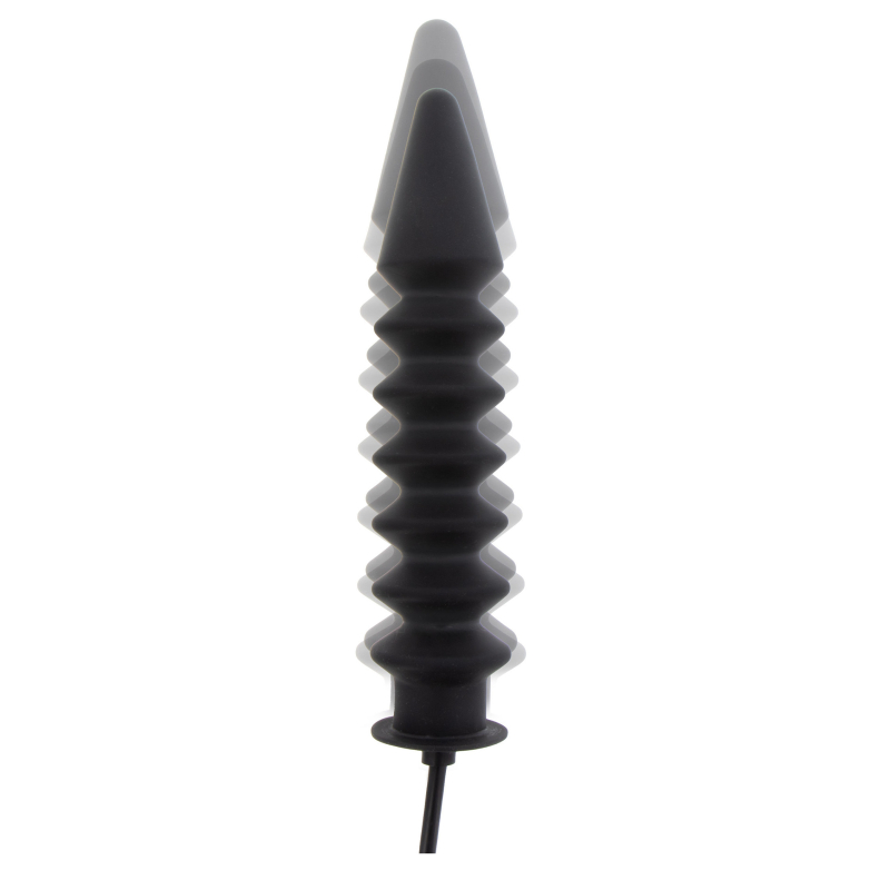 gode gonflable expert ribbed 28 x 6 cm noir 4