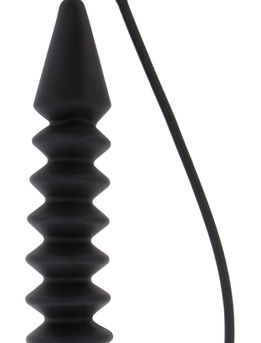 gode gonflable expert ribbed 28 x 6 cm noir