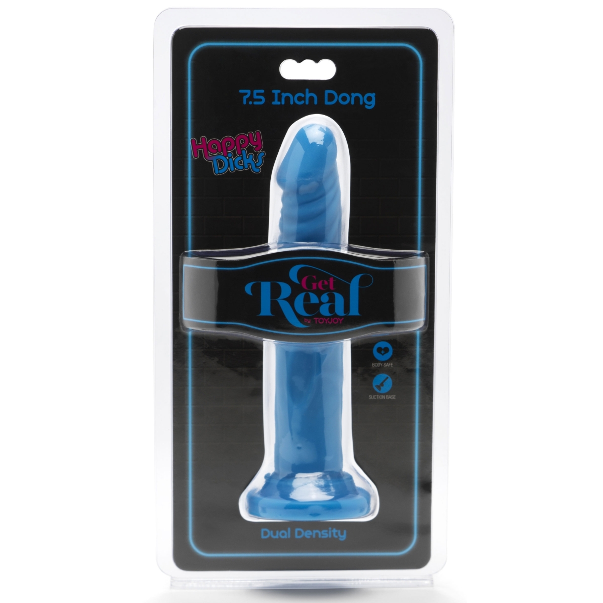 gode happy dick 18 x 35 cm bleu 1