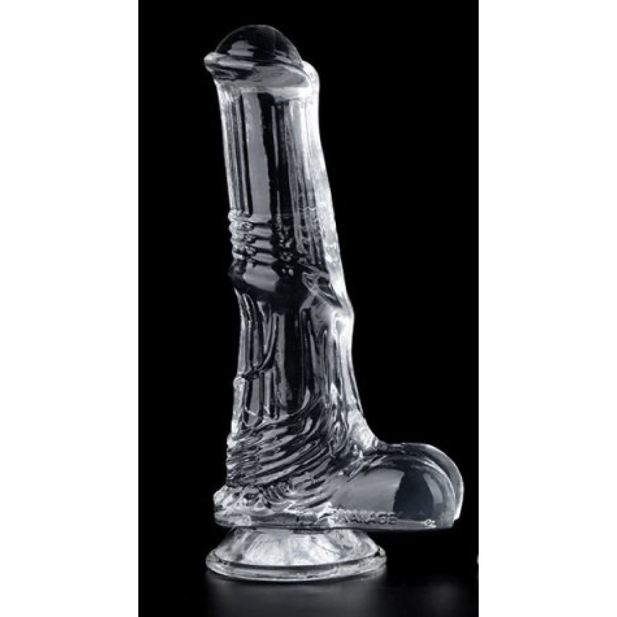 gode horse transparent whispy l 17 x 5cm 1