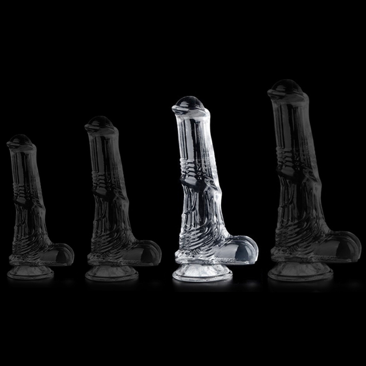 gode horse transparent whispy l 17 x 5cm